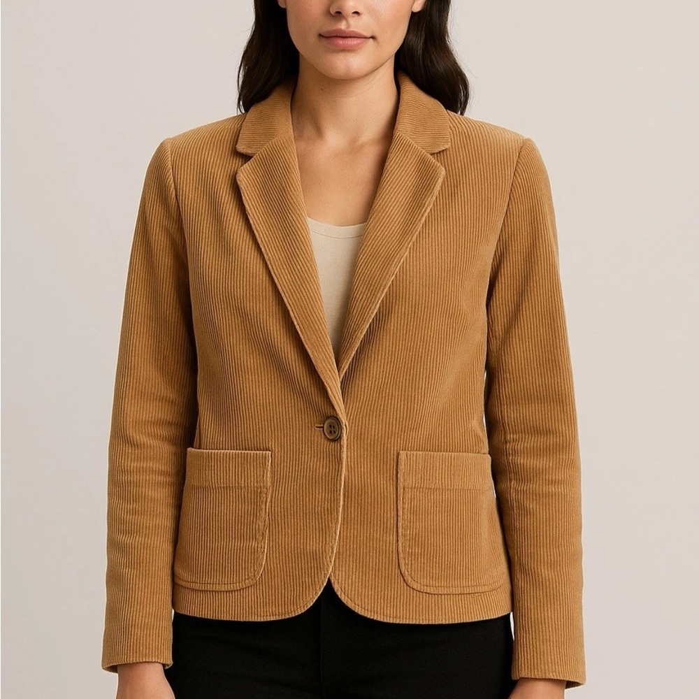 Vintage Country Suburbans Chunky Corduroy Tan Jacket Women’s Medium Made In USA